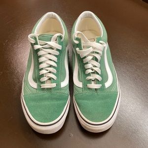 Vans, Green Size 8.5 W or 7.0 M NWOT